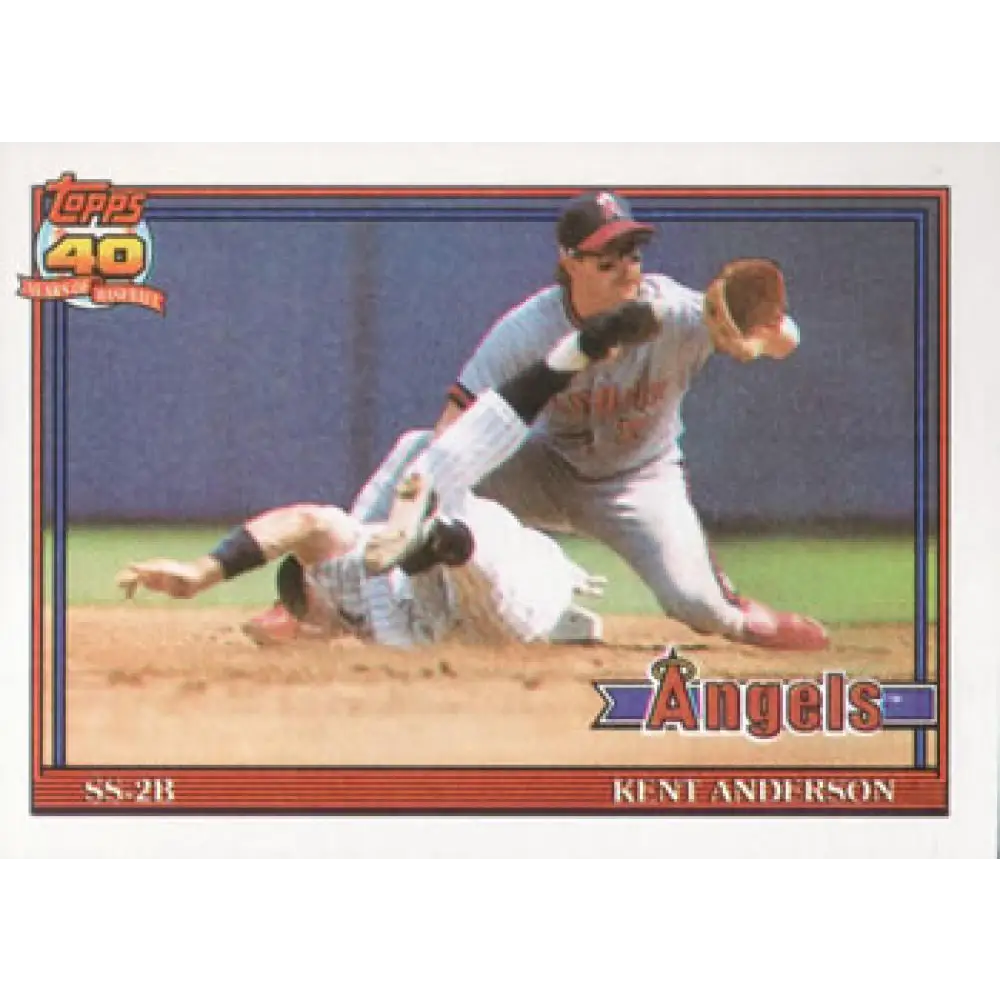 1991 Topps #667 Kent Anderson NM-MT California Angels Baseball Card  Image 1