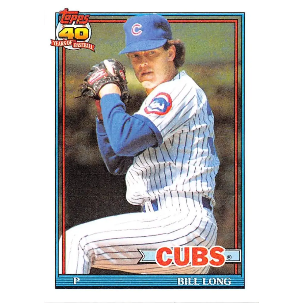 1991 Topps #668 Bill Long NM-MT Chicago Cubs Baseball Card  Image 1