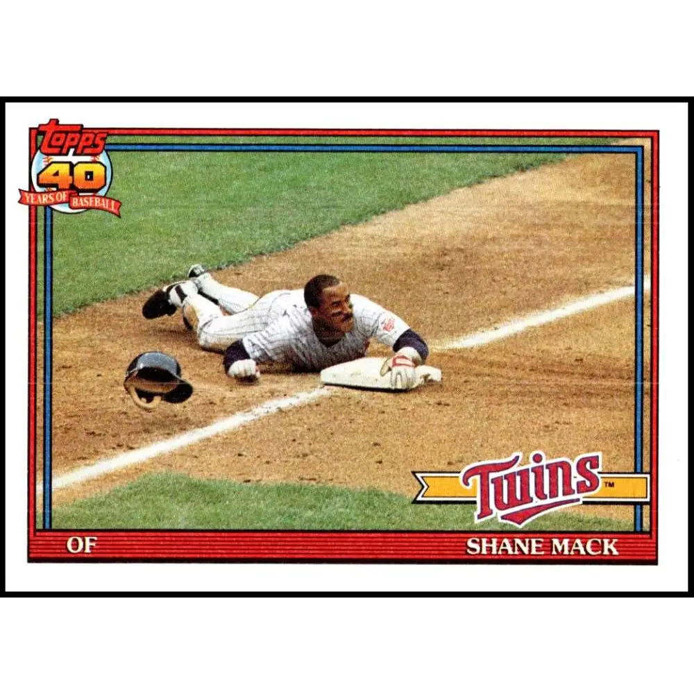 1991 Topps #672 Shane Mack NM-MT Minnesota Twins Baseball Card  Image 1