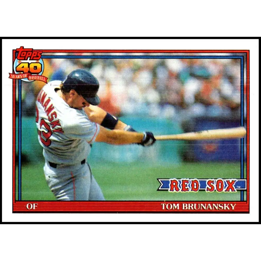 1991 Topps #675 Tom Brunansky NM-MT Boston Red Sox Baseball Card  Image 1