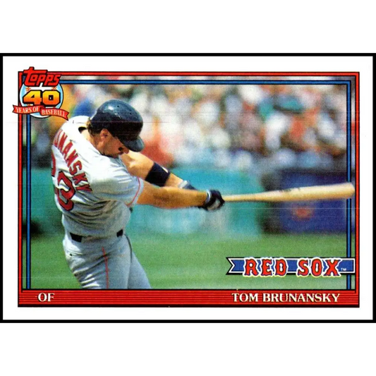 1991 Topps #675 Tom Brunansky NM-MT Boston Red Sox Baseball Card  Image 1