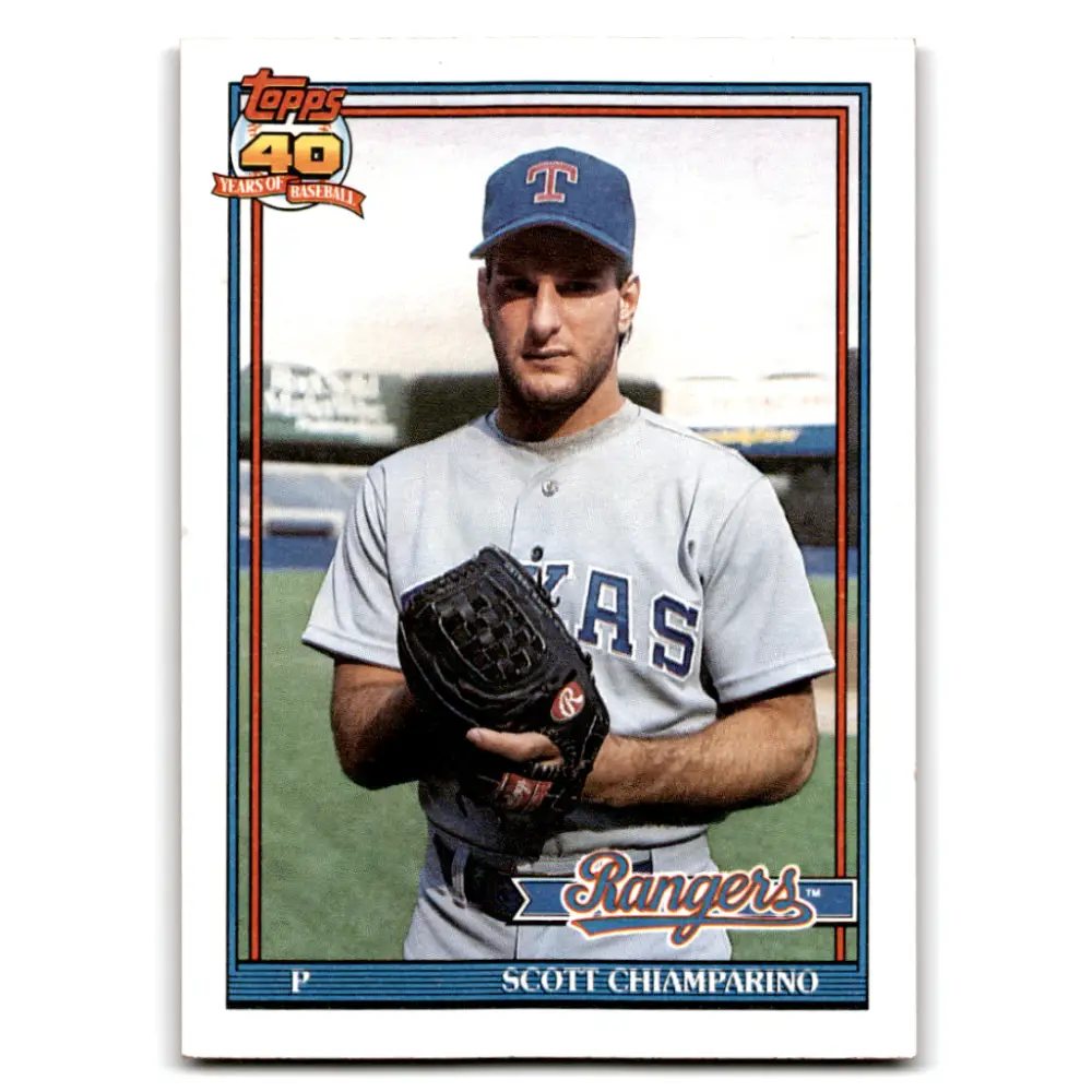 1991 Topps #676 Scott Chiamparino NM-MT Texas Rangers Baseball Card  Image 1