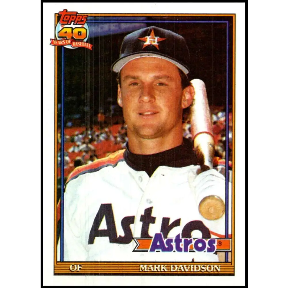 1991 Topps #678 Mark Davidson NM-MT Houston Astros Baseball Card  Image 1