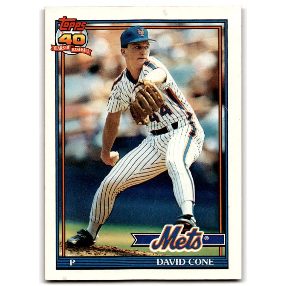 1991 Topps #680 David Cone NM-MT New York Mets Baseball Card  Image 1