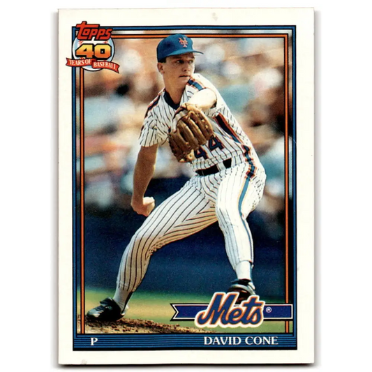 1991 Topps #680 David Cone NM-MT New York Mets Baseball Card  Image 1