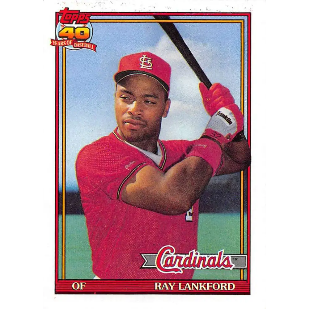 1991 Topps #682 Ray Lankford NM-MT St. Louis Cardinals Baseball Card  Image 1