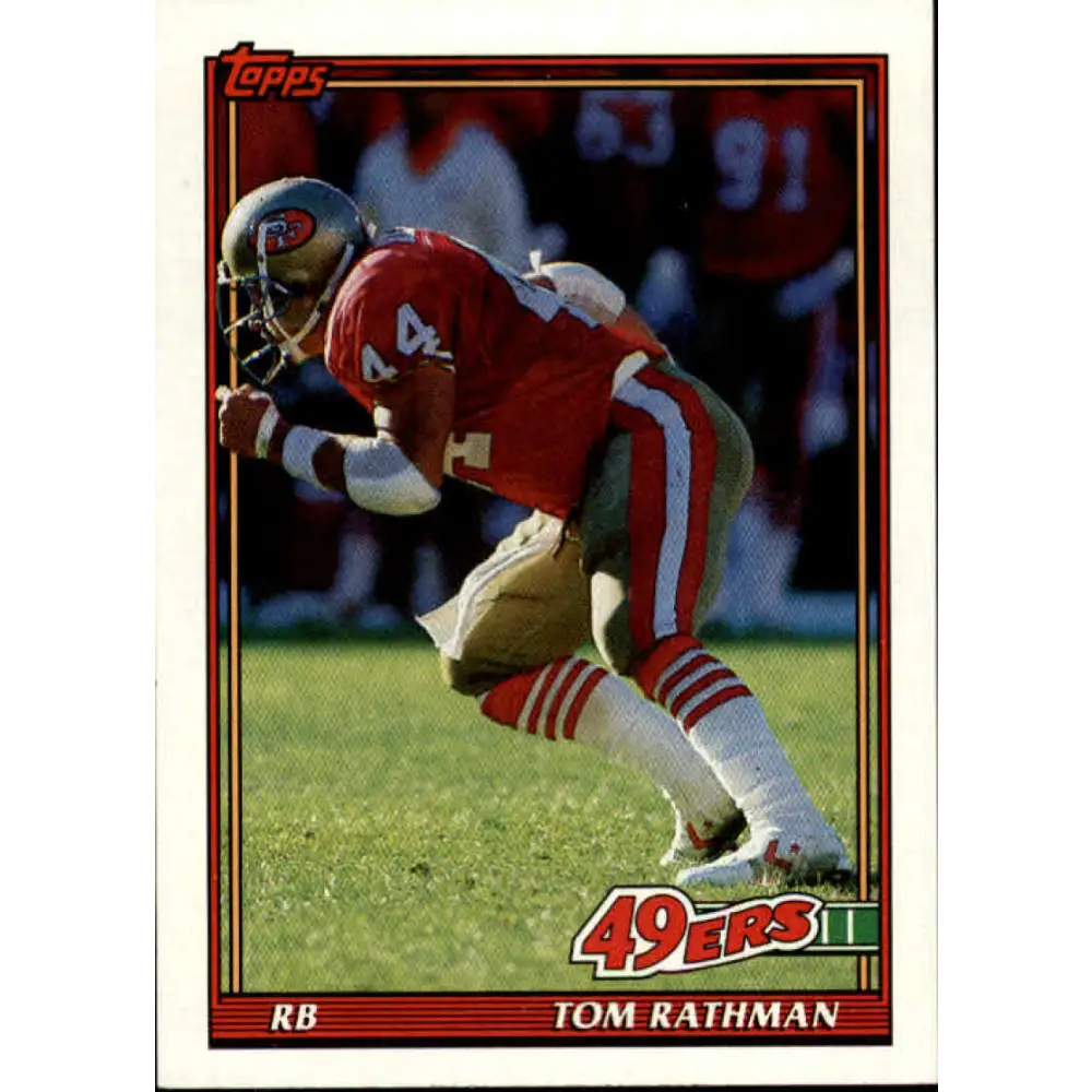 1991 Topps #69 Tom Rathman NM-MT San Francisco 49ers Football Card  Image 1