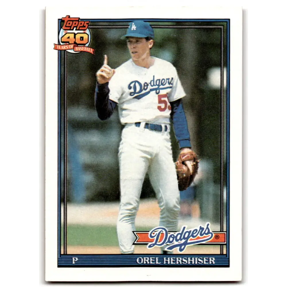 1991 Topps #690 Orel Hershiser NM-MT Los Angeles Dodgers Baseball Card  Image 1