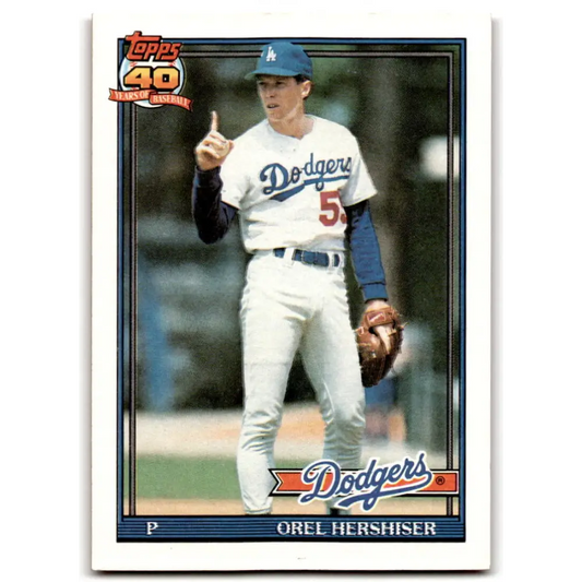 1991 Topps #690 Orel Hershiser NM-MT Los Angeles Dodgers Baseball Card  Image 1