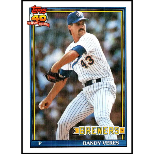 1991 Topps #693 Francisco Cabrera NM-MT Atlanta Braves Baseball Card  Image 1