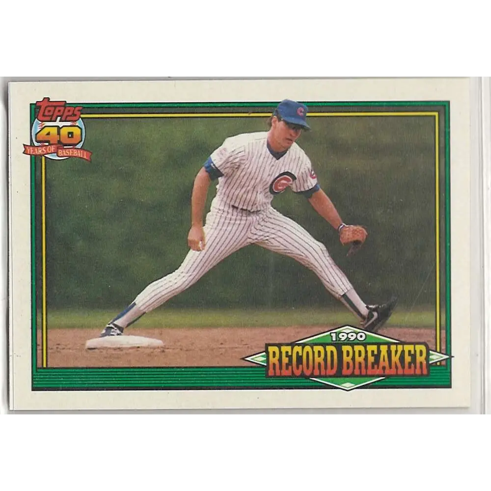 1991 Topps #7 Ryne Sandberg NM-MT Chicago Cubs Baseball Card  Image 1
