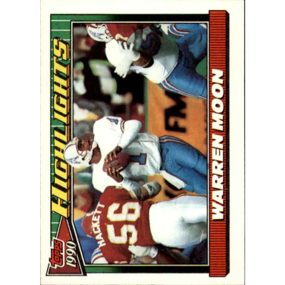1991 Topps #7 Warren Moon NM-MT Houston Oilers Football Card  Image 1