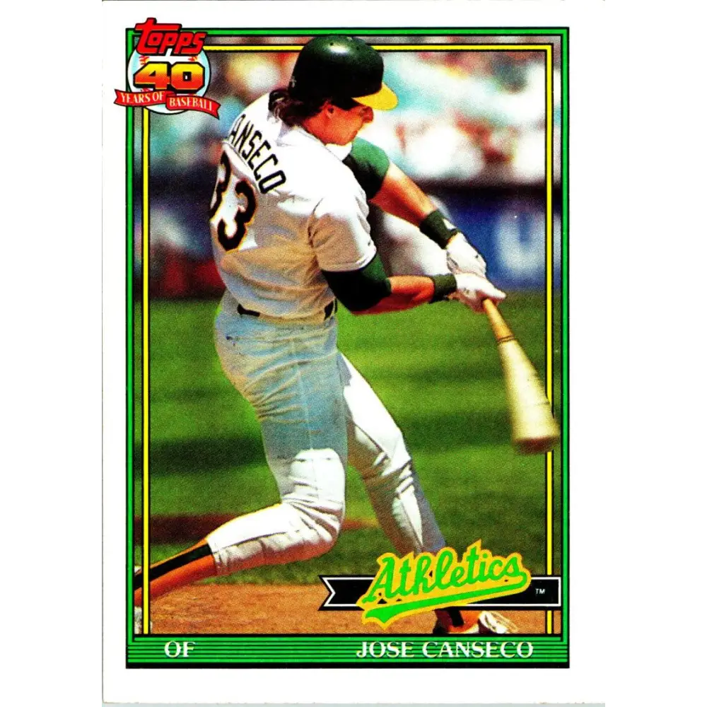1991 Topps #700 Jose Canseco NM-MT Oakland Athletics Baseball Card  Image 1