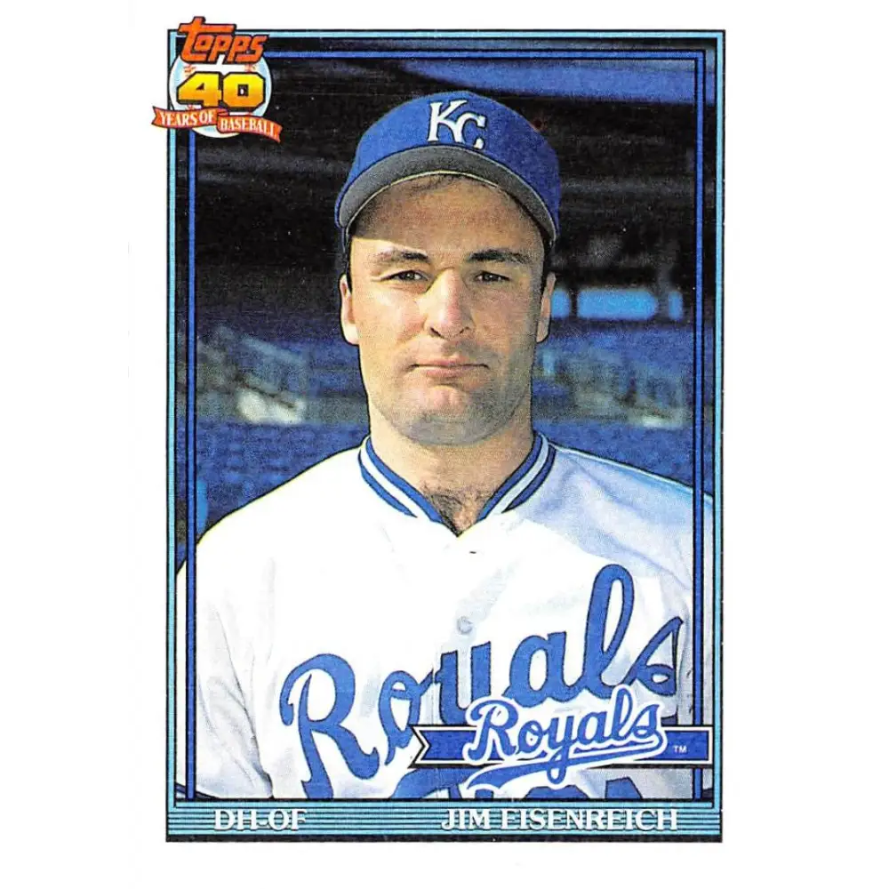 1991 Topps #707 Jim Eisenreich NM-MT Kansas City Royals Baseball Card  Image 1