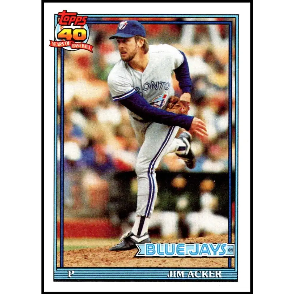 1991 Topps #71 Jim Acker NM-MT Toronto Blue Jays Baseball Card  Image 1