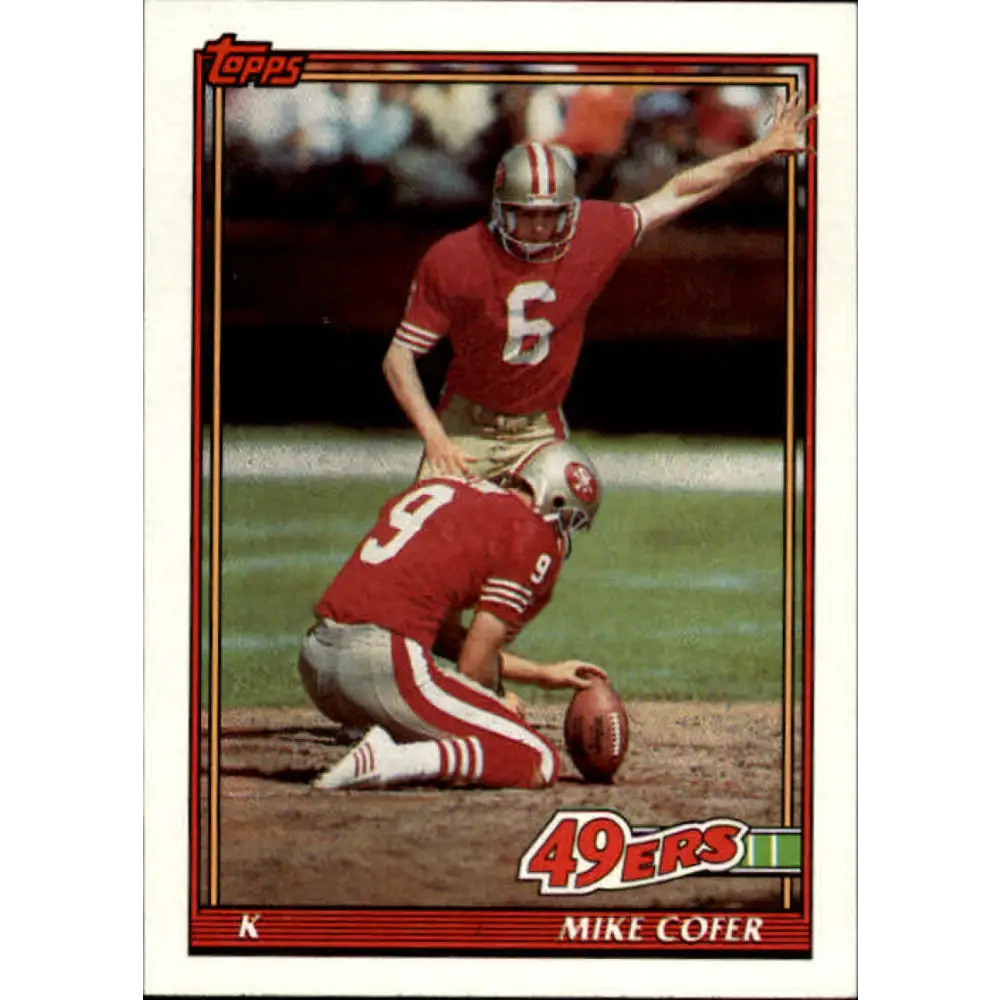 1991 Topps #71 Mike Cofer NM-MT San Francisco 49ers Football Card  Image 1