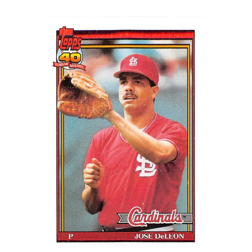1991 Topps #711 Jose DeLeon NM-MT St. Louis Cardinals Baseball Card  Image 1