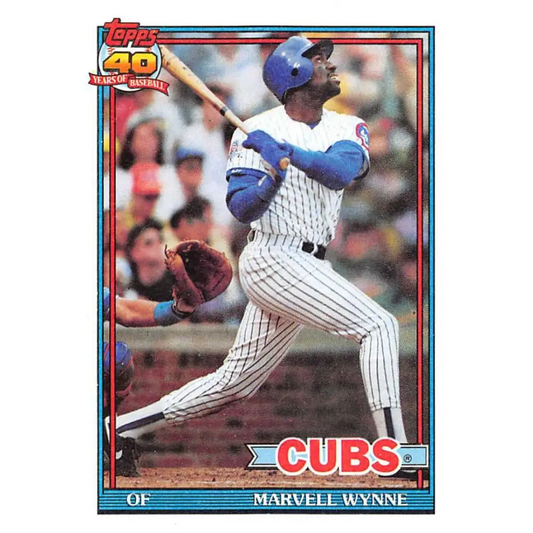 1991 Topps #714 Marvell Wynne NM-MT Chicago Cubs Baseball Card  Image 1
