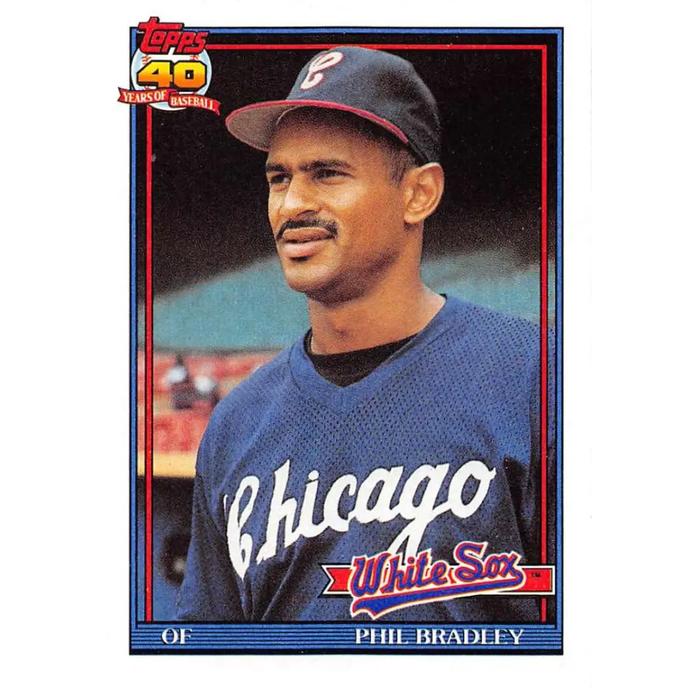 1991 Topps #717 Phil Bradley NM-MT Chicago White Sox Baseball Card  Image 1