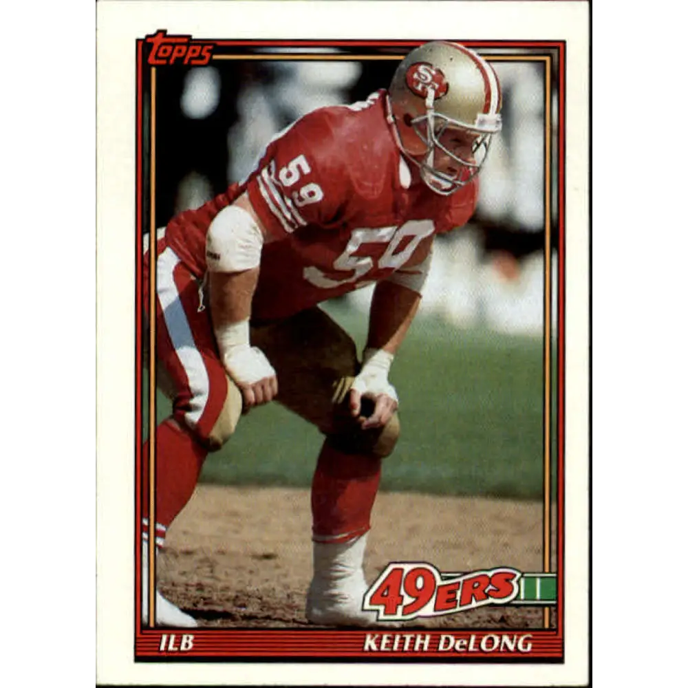 1991 Topps #72 Keith DeLong NM-MT San Francisco 49ers Football Card  Image 1