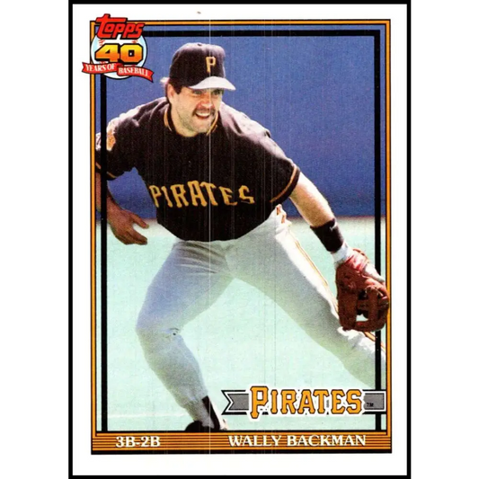 1991 Topps #722 Wally Backman NM-MT Pittsburgh Pirates Baseball Card  Image 1