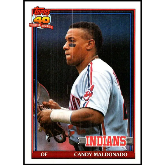 1991 Topps #723 Candy Maldonado NM-MT Cleveland Indians Baseball Card  Image 1