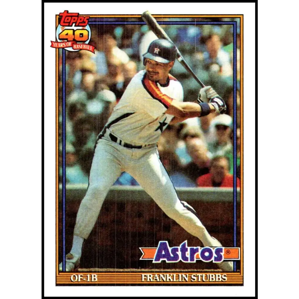 1991 Topps #732 Franklin Stubbs NM-MT Houston Astros Baseball Card  Image 1