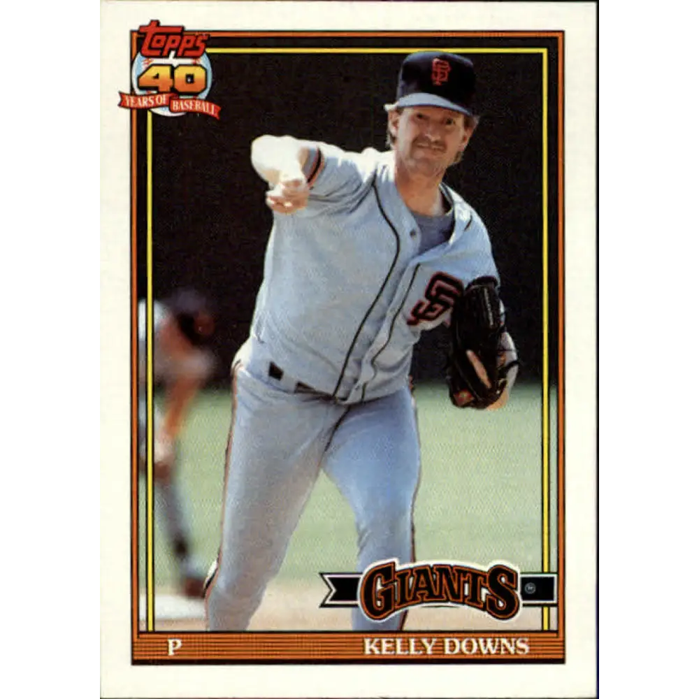 1991 Topps #733 Kelly Downs NM-MT San Francisco Giants Baseball Card  Image 1