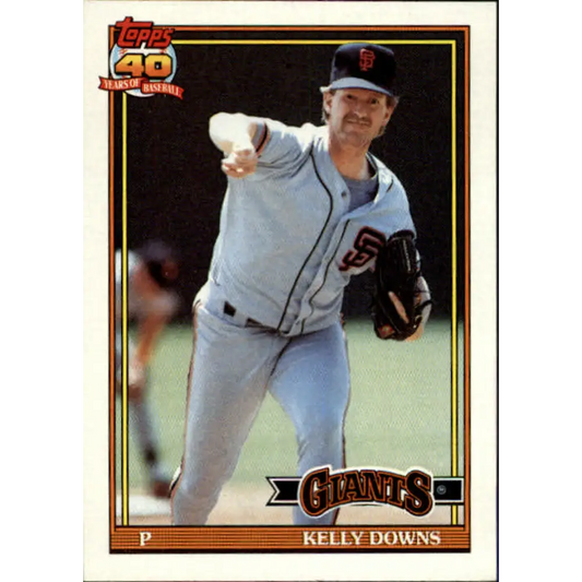 1991 Topps #733 Kelly Downs NM-MT San Francisco Giants Baseball Card  Image 1