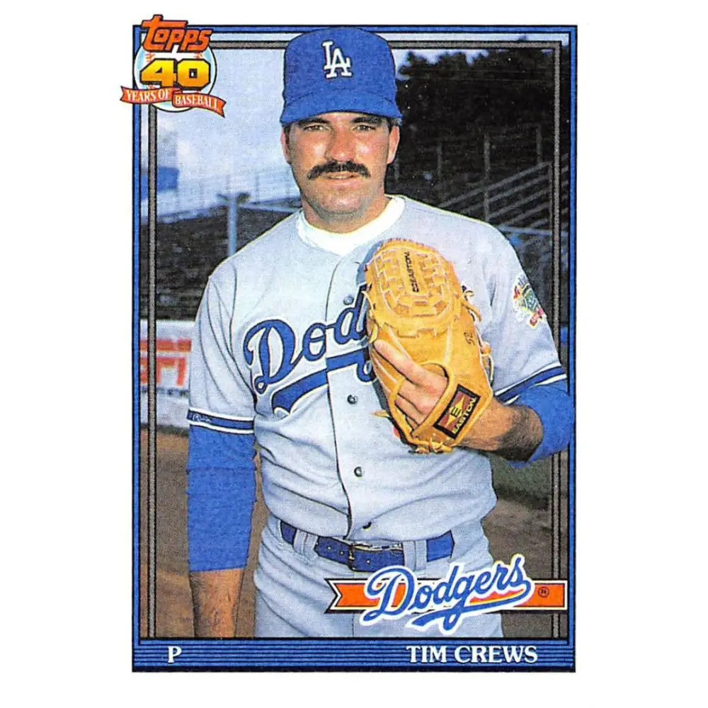 1991 Topps #737 Tim Crews NM-MT Los Angeles Dodgers Baseball Card  Image 1