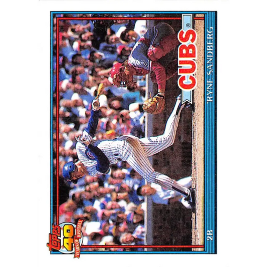1991 Topps #740 Ryne Sandberg NM-MT Chicago Cubs Baseball Card  Image 1