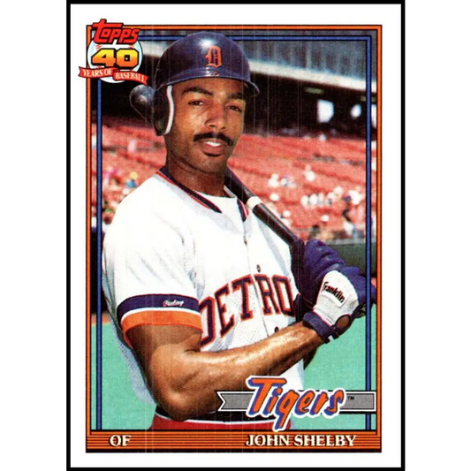 1991 Topps #746 John Shelby NM-MT Detroit Tigers Baseball Card  Image 1