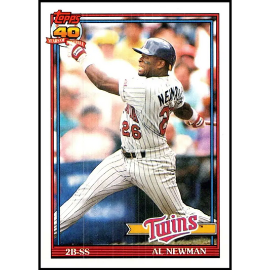 1991 Topps #748 Al Newman NM-MT Minnesota Twins Baseball Card  Image 1