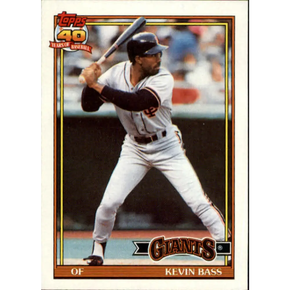 1991 Topps #752 Kevin Bass NM-MT San Francisco Giants Baseball Card  Image 1