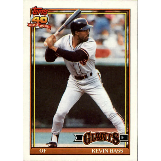 1991 Topps #752 Kevin Bass NM-MT San Francisco Giants Baseball Card  Image 1