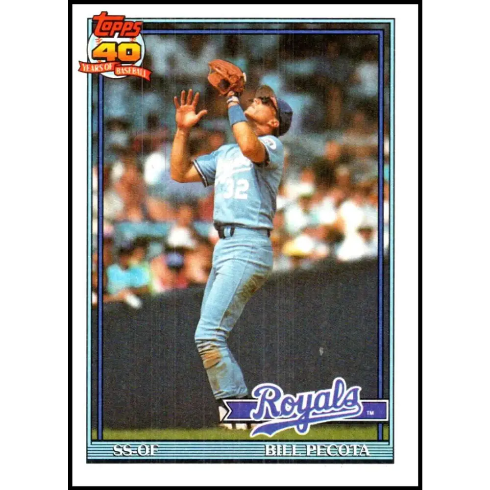 1991 Topps #754 Bill Pecota NM-MT Kansas City Royals Baseball Card  Image 1
