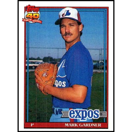 1991 Topps #757 Mark Gardner NM-MT Montreal Expos Baseball Card  Image 1
