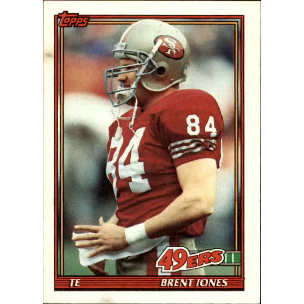 1991 Topps #76 Brent Jones NM-MT San Francisco 49ers Football Card  Image 1