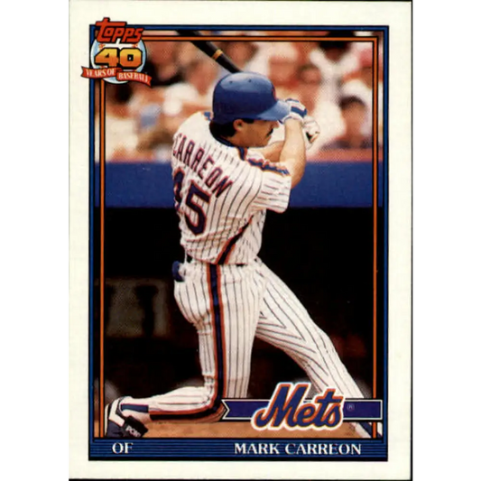 1991 Topps #764 Mark Carreon NM-MT New York Mets Baseball Card  Image 1