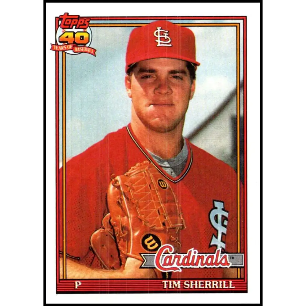 1991 Topps #769 Tim Sherrill NM-MT St. Louis Cardinals Baseball Card  Image 1