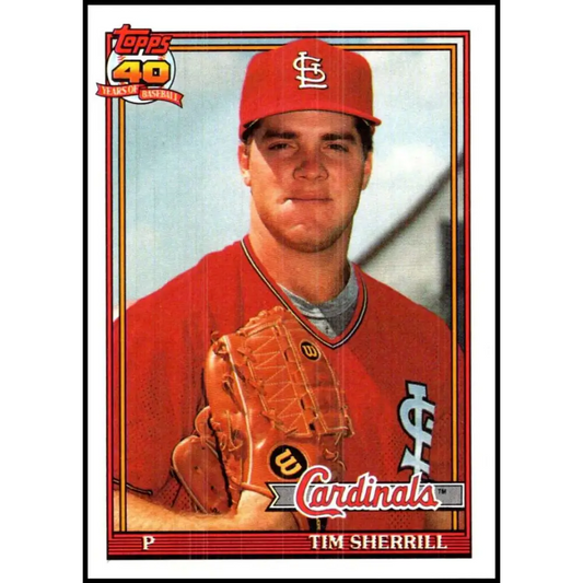 1991 Topps #769 Tim Sherrill NM-MT St. Louis Cardinals Baseball Card  Image 1