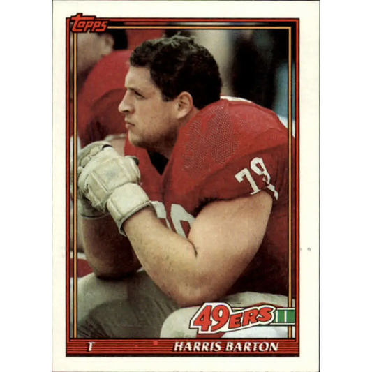 1991 Topps #77 Harris Barton NM-MT San Francisco 49ers Football Card  Image 1