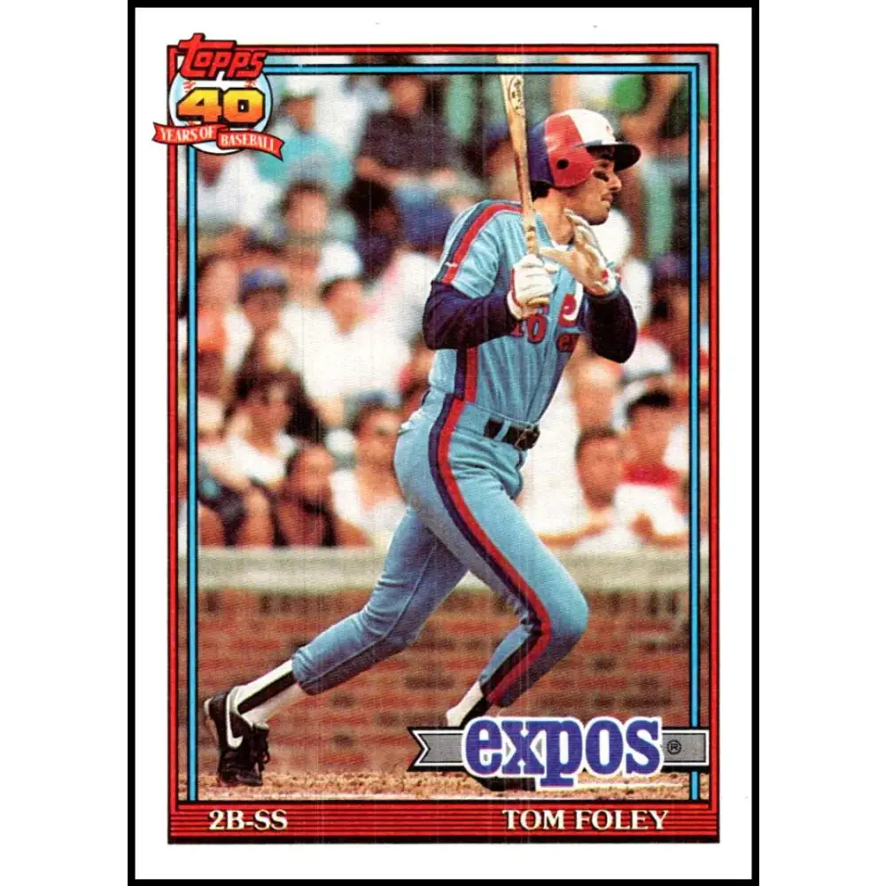 1991 Topps #773 Tom Foley NM-MT Montreal Expos Baseball Card  Image 1