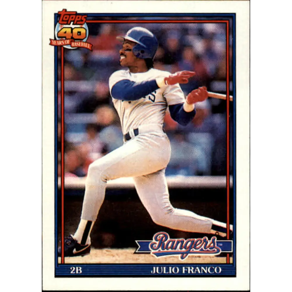 1991 Topps #775 Julio Franco NM-MT Texas Rangers Baseball Card  Image 1