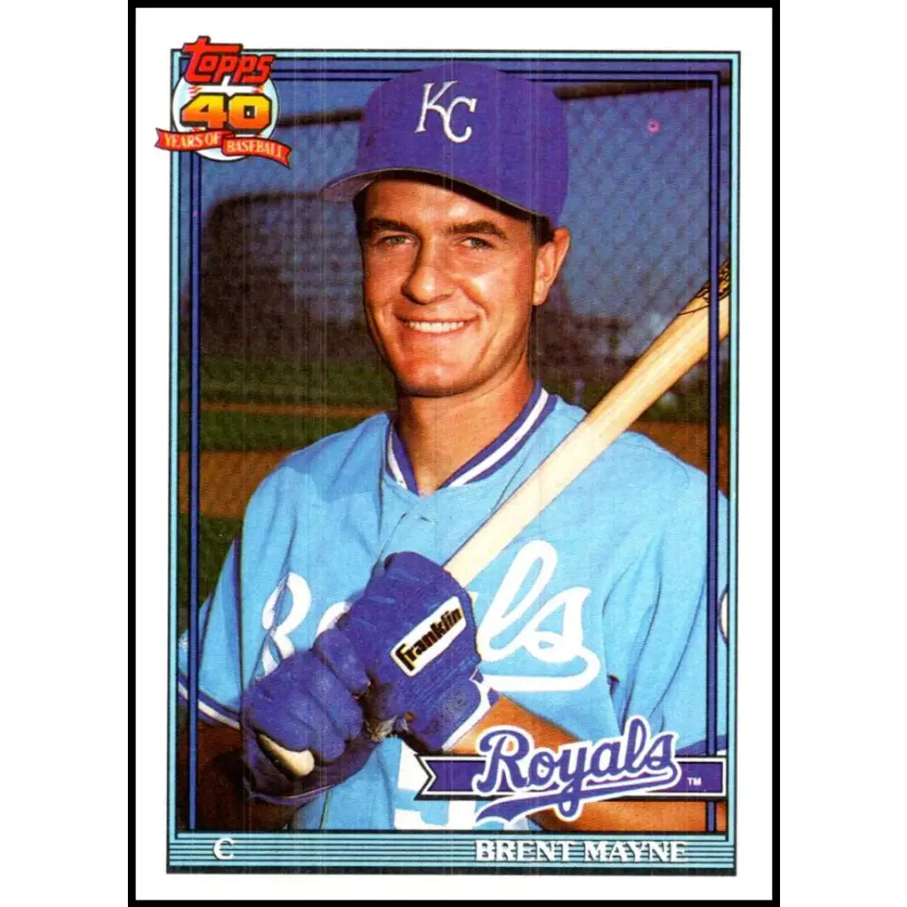 1991 Topps #776 Brent Mayne NM-MT Kansas City Royals Baseball Card  Image 1