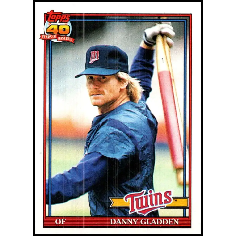 1991 Topps #778 Dan Gladden NM-MT Minnesota Twins Baseball Card  Image 1