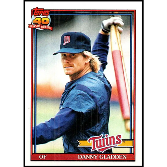 1991 Topps #778 Dan Gladden NM-MT Minnesota Twins Baseball Card  Image 1