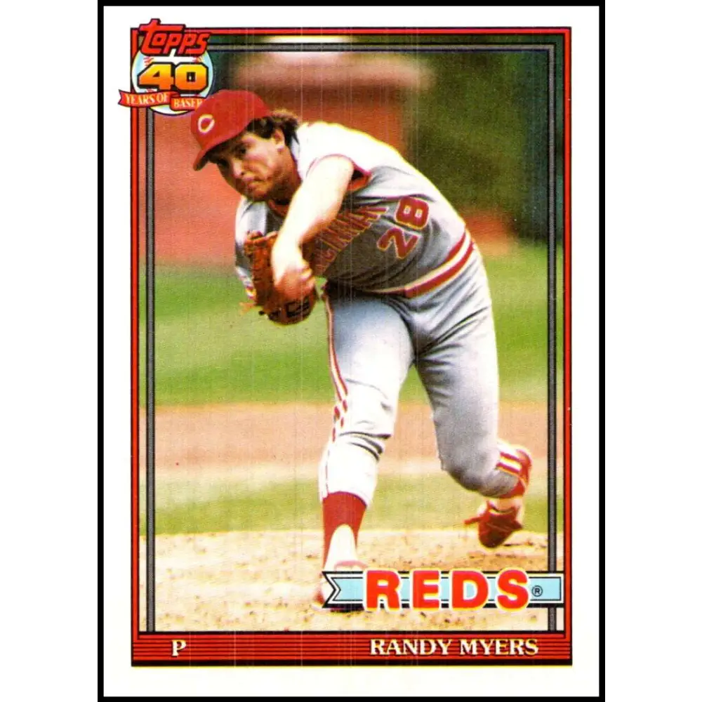 1991 Topps #780 Randy Myers NM-MT Cincinnati Reds Baseball Card  Image 1