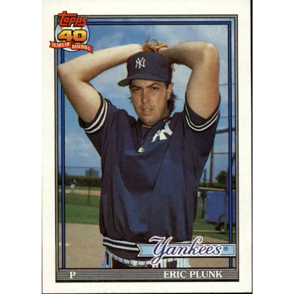 1991 Topps #786 Eric Plunk NM-MT New York Yankees Baseball Card  Image 1