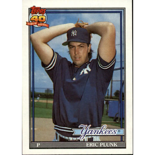 1991 Topps #786 Eric Plunk NM-MT New York Yankees Baseball Card  Image 1